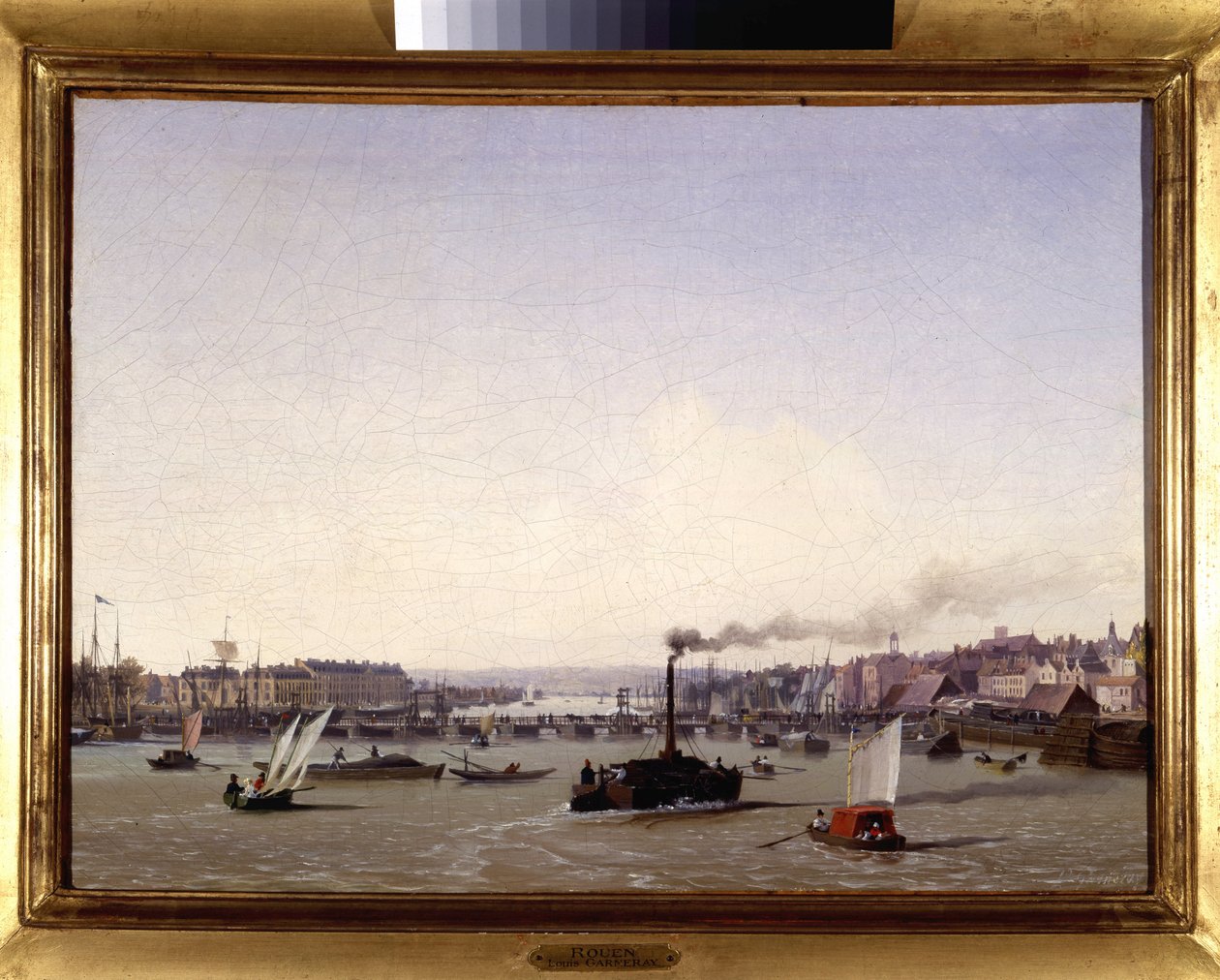 Le port de Rouen, Louis Garneray, sd. ok. 1820, Olej na płótnie, H. 0,330; L. 0,460. CCIP Dz. autorstwa Ambroise Louis Garneray