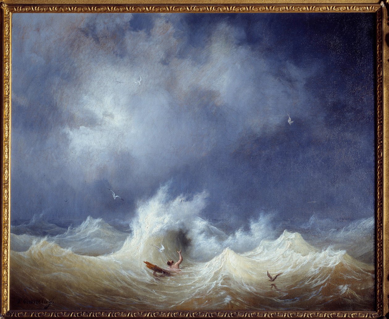 Wrak statku Obraz Ambroise Louis Garneray (1783-1857) XIX w. Brest, Musee des Beaux Arts autorstwa Ambroise Louis Garneray