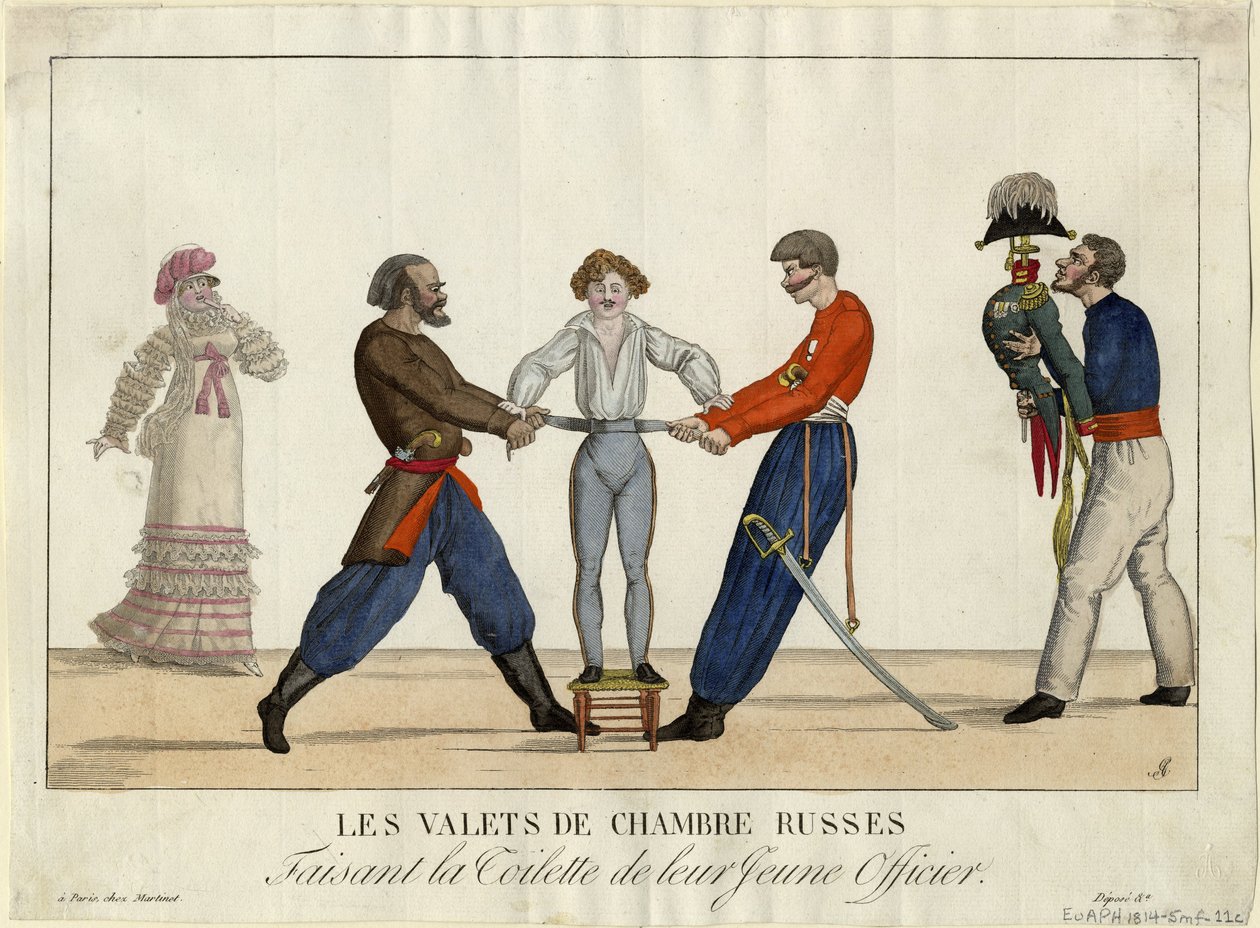 Toaleta młodego rosyjskiego oficera, ok. godz. 1815 autorstwa Ambroise Louis Garneray