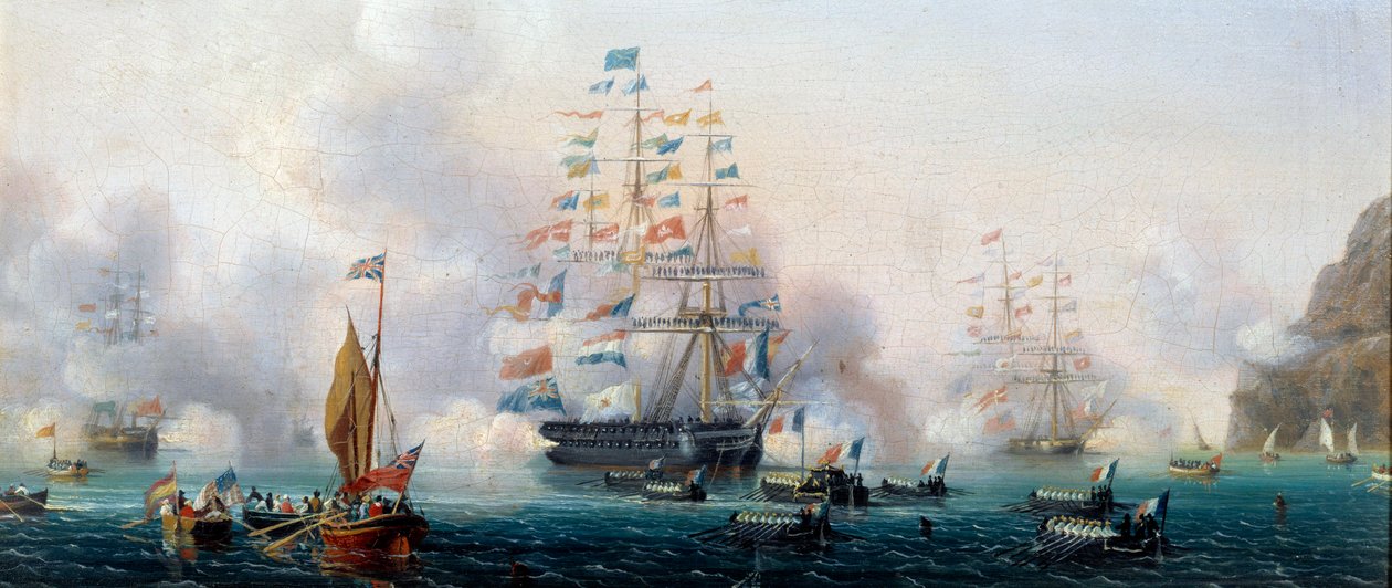 Translation des ashes de Napoleon I le 7.10.1840 Obraz Ambroise Louis Garneray (1783-1857) XIX-wieczne Sevres, archiwum manufaktury - Przeniesienie prochów Napoleona I 7 października 1840 r. Obraz Ambroise Louis Garneray (1783-1857) autorstwa Ambroise Louis Garneray