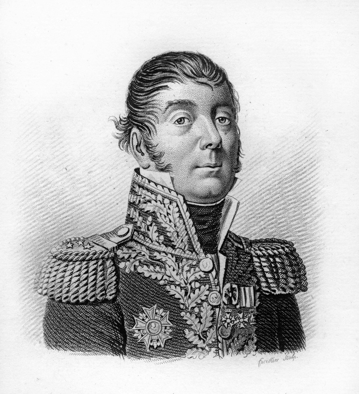 Antoine Guillaume Rampon (1759-1842) - w „Portretach francuskich generałów po zwycięstwach i podbojach Francuzów”. Grawerowane przez Ambroise Tardieu w 1818 roku. Kolekcja Stella. autorstwa Ambroise Tardieu