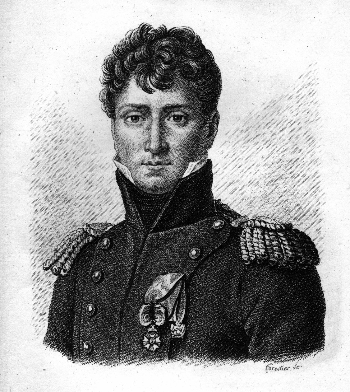 Auguste de Colbert (1777-1809), generał francuski w „Portretach generałów francuskich”. Grawerowane przez Ambroise Tardieu w 1818 roku. Kolekcja Stella autorstwa Ambroise Tardieu