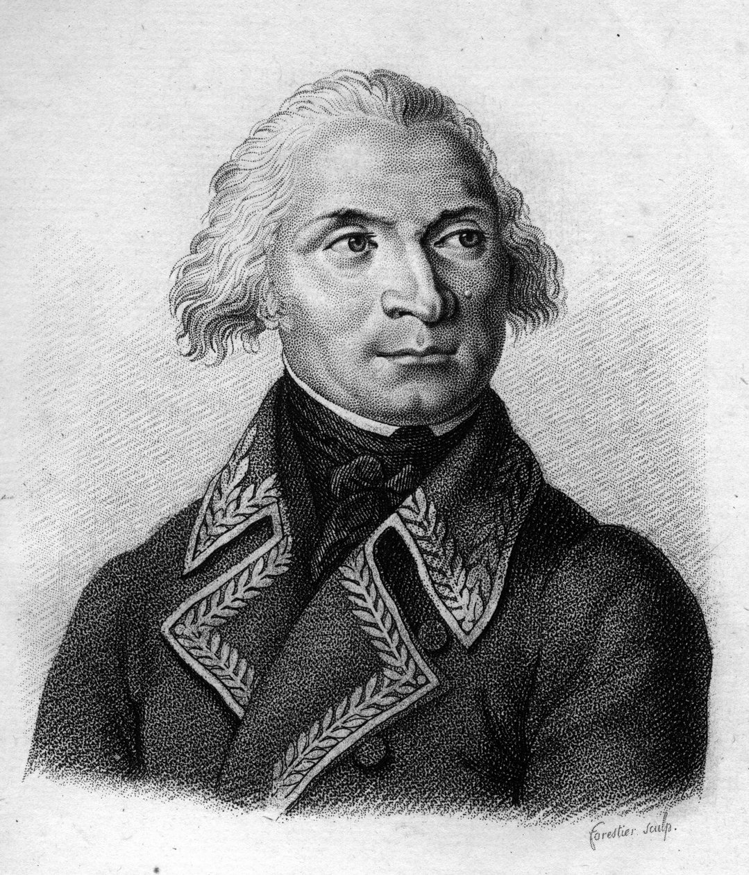 Charles Pichegru.General français (1761 do 1804).w „”Portrety generałów francuskich””. Grawerowane przez Ambroise Tardieu w 1818 r. Kolekcja Stella „” autorstwa Ambroise Tardieu