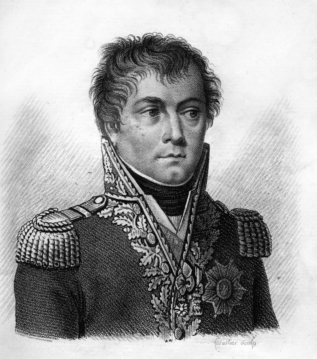 Hrabia Antoine François Andreossy (1761-1828), francuski generał i dyplomata w „Portretach francuskich generałów”. Grawerowane przez Ambroise Tardieu w 1818 roku. Kolekcja Stella autorstwa Ambroise Tardieu
