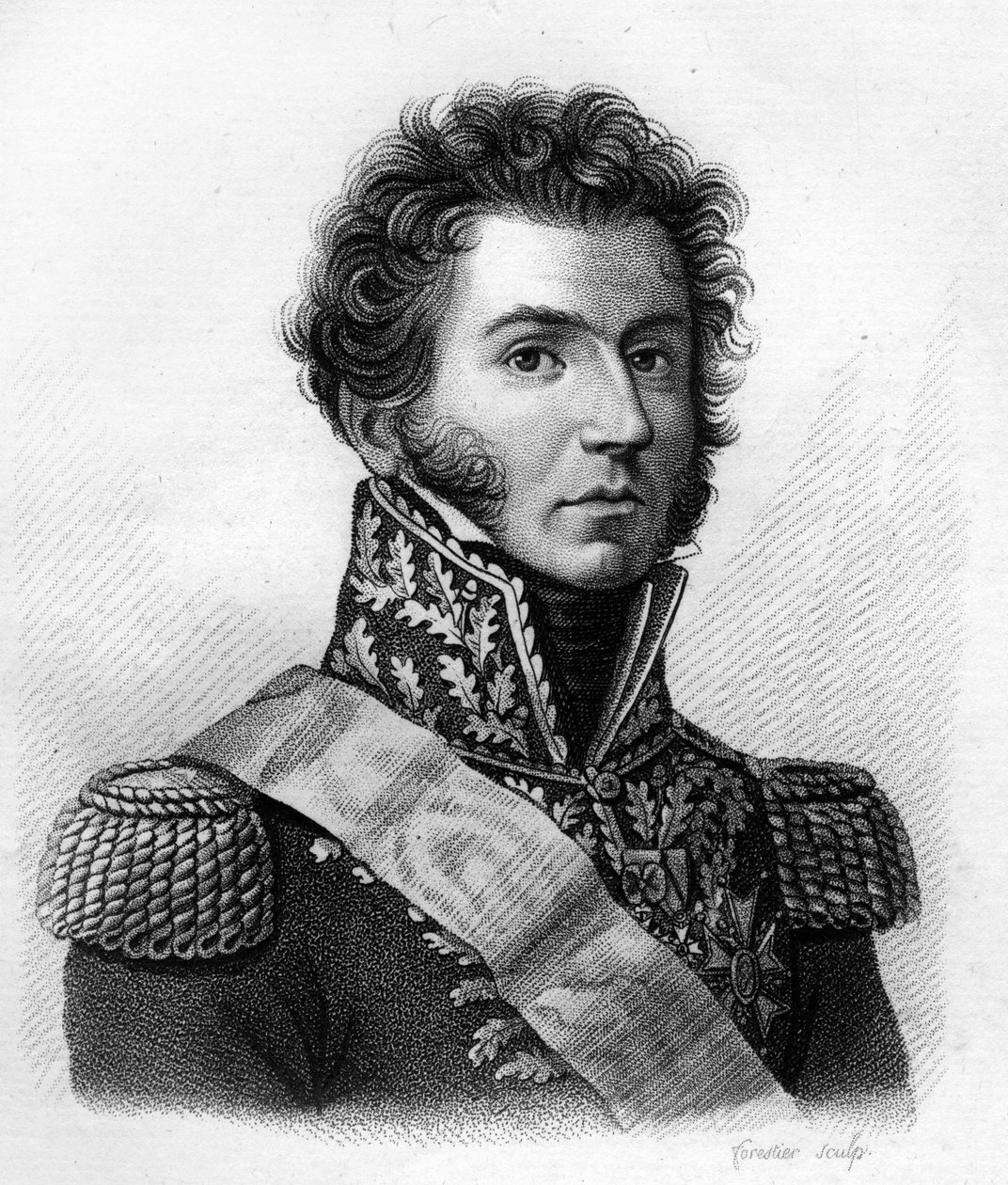 Gabriel Jean Joseph, hrabia Molitor marszałek Francji (1770 do 1849).- w „Portretach francuskich generałów po francuskich zwycięstwach i podbojach”. Grawerowane przez Ambroise Tardieu w 1818 roku. Kolekcja Stella. autorstwa Ambroise Tardieu
