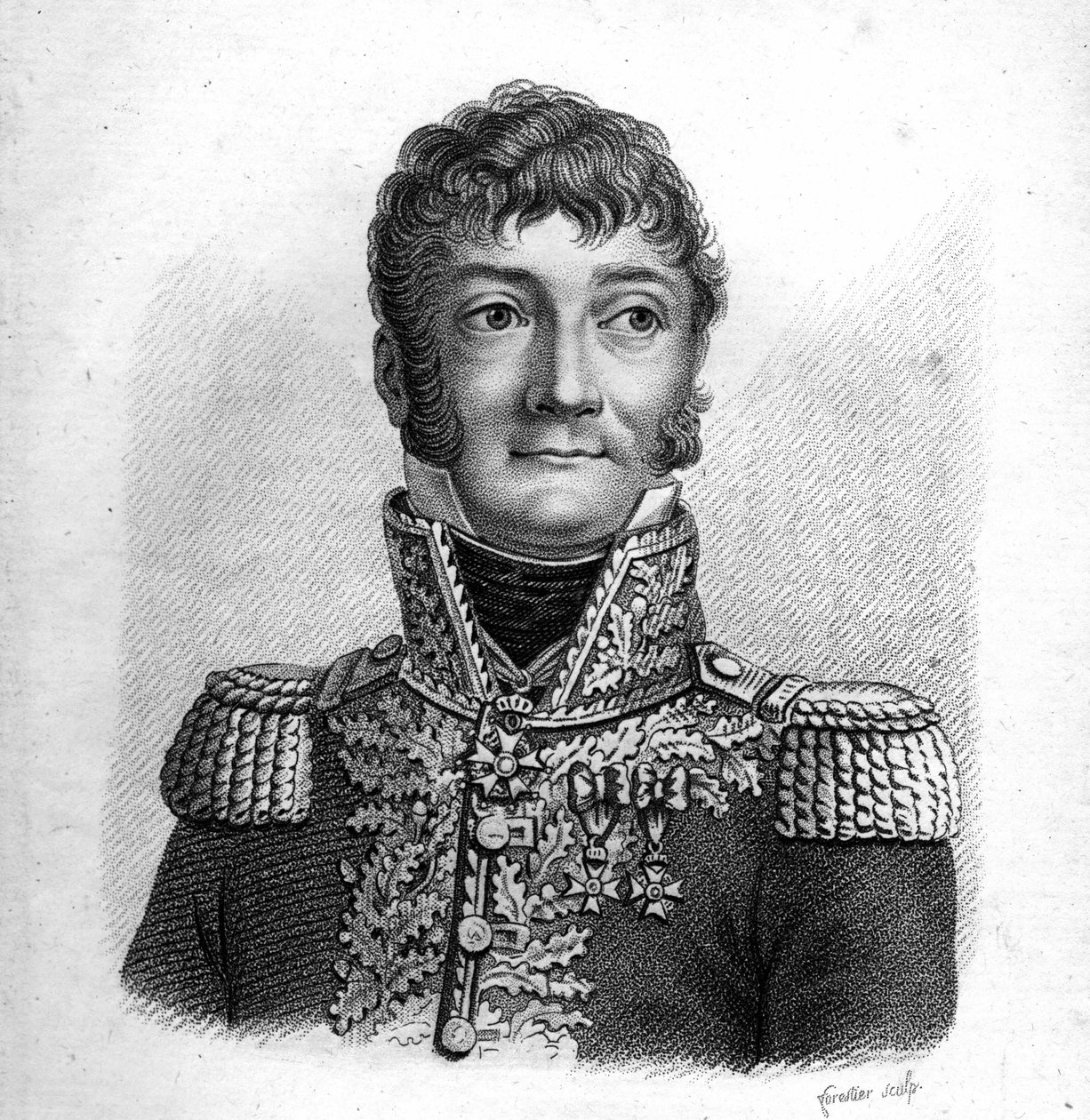 Generał Joseph Barbanegre. 1772-1830.w „Portrety generałów francuskich”. Grawerowane przez Ambroise Tardieu w 1818 roku. Kolekcja Stella autorstwa Ambroise Tardieu