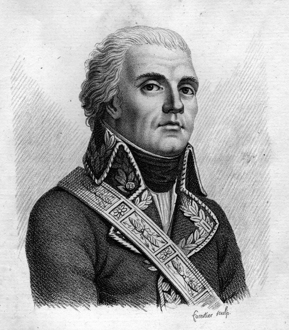 Jacques Dugommier. Generał francuski (1738 do 1794).- w „Portrety generałów francuskich po zwycięstwach i podbojach Francuzów”. Grawerowane przez Ambroise Tardieu w 1818 roku. Kolekcja Stella. autorstwa Ambroise Tardieu