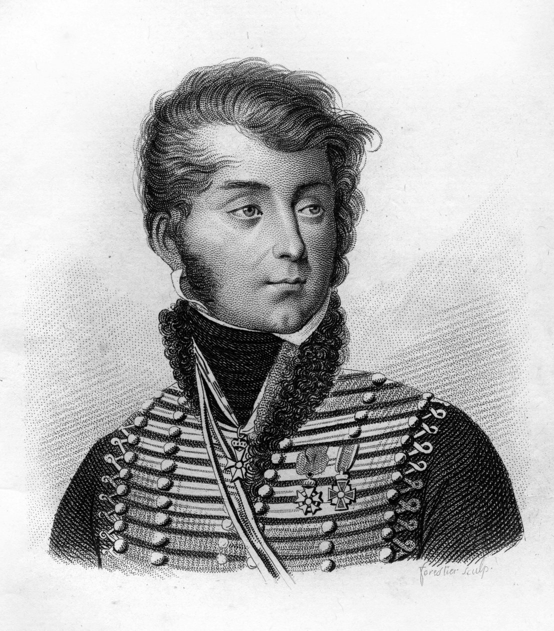 Louis François, Baron Lejeune, generał brygady i malarz wojskowy (1775-1848) - w „Portretach generałów francuskich po zwycięstwach i podbojach Francuzów”. Grawerowane przez Ambroise Tardieu w 1818 roku. Kolekcja Stella. autorstwa Ambroise Tardieu