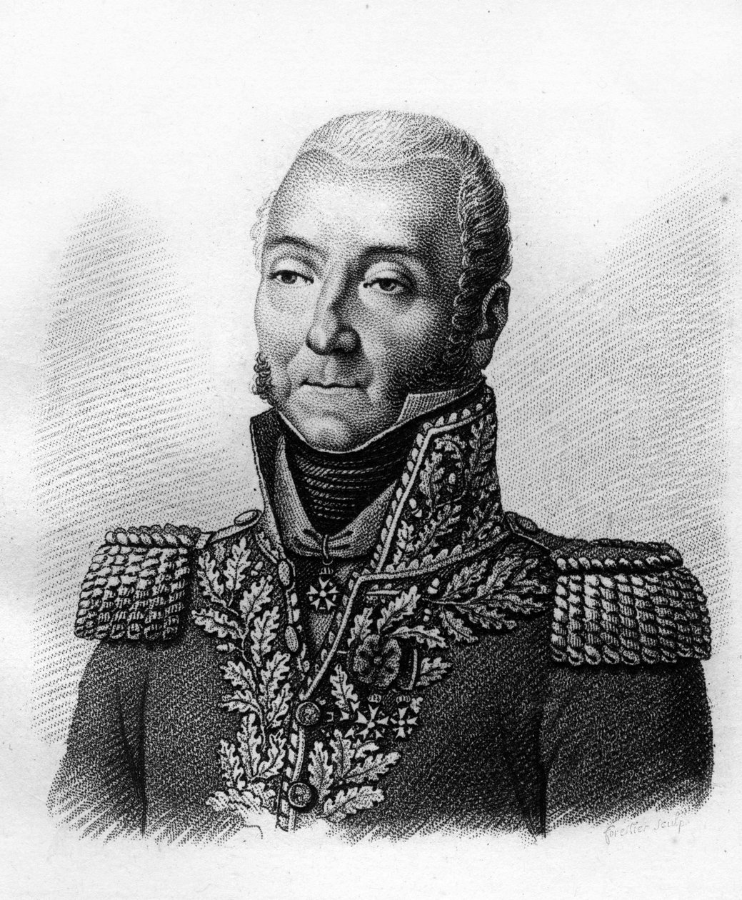 Portret generała Jérôme Soules 1760-183.- w „Portretach francuskich generałów po zwycięstwach i podbojach Francuzów”. Grawerowane przez Ambroise Tardieu w 1818 roku. Kolekcja Stella. autorstwa Ambroise Tardieu