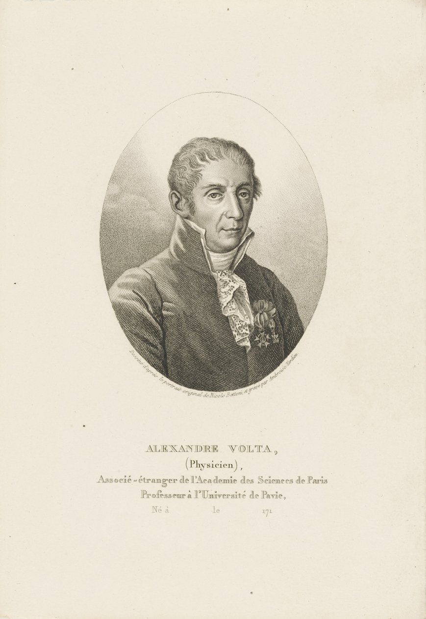 Portret Alessandro Volty 1745-1827, ok. 1820. autorstwa Ambroise Tardieu