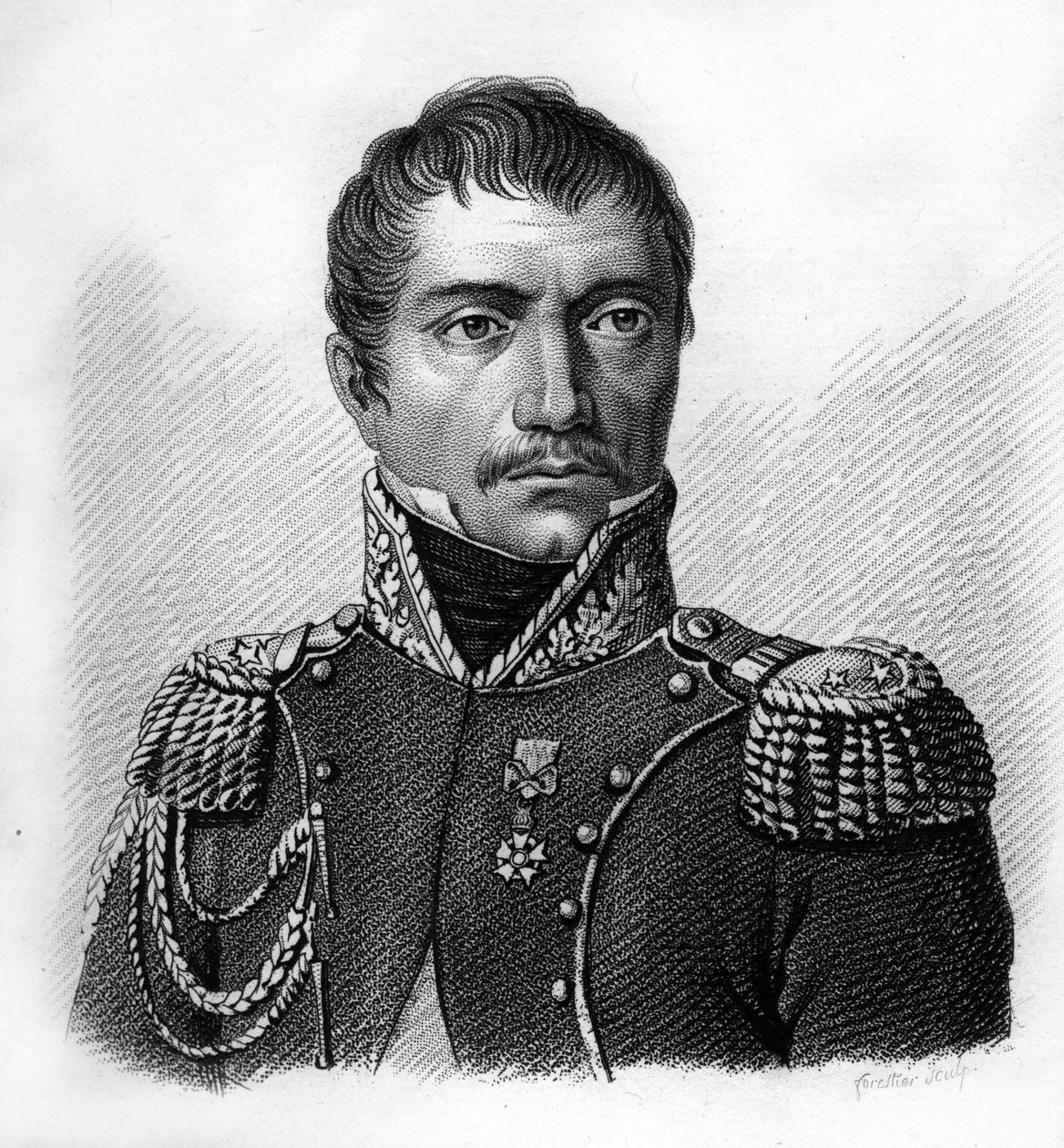 Portret generała Philippe Auguste Eugène Merlin de DOUAI 1754-1838.- w „Portretach francuskich generałów po zwycięstwach i bitwach Francuzów”. Grawerowane przez Ambroise Tardieu w 1818 roku. Kolekcja Stella. autorstwa Ambroise Tardieu