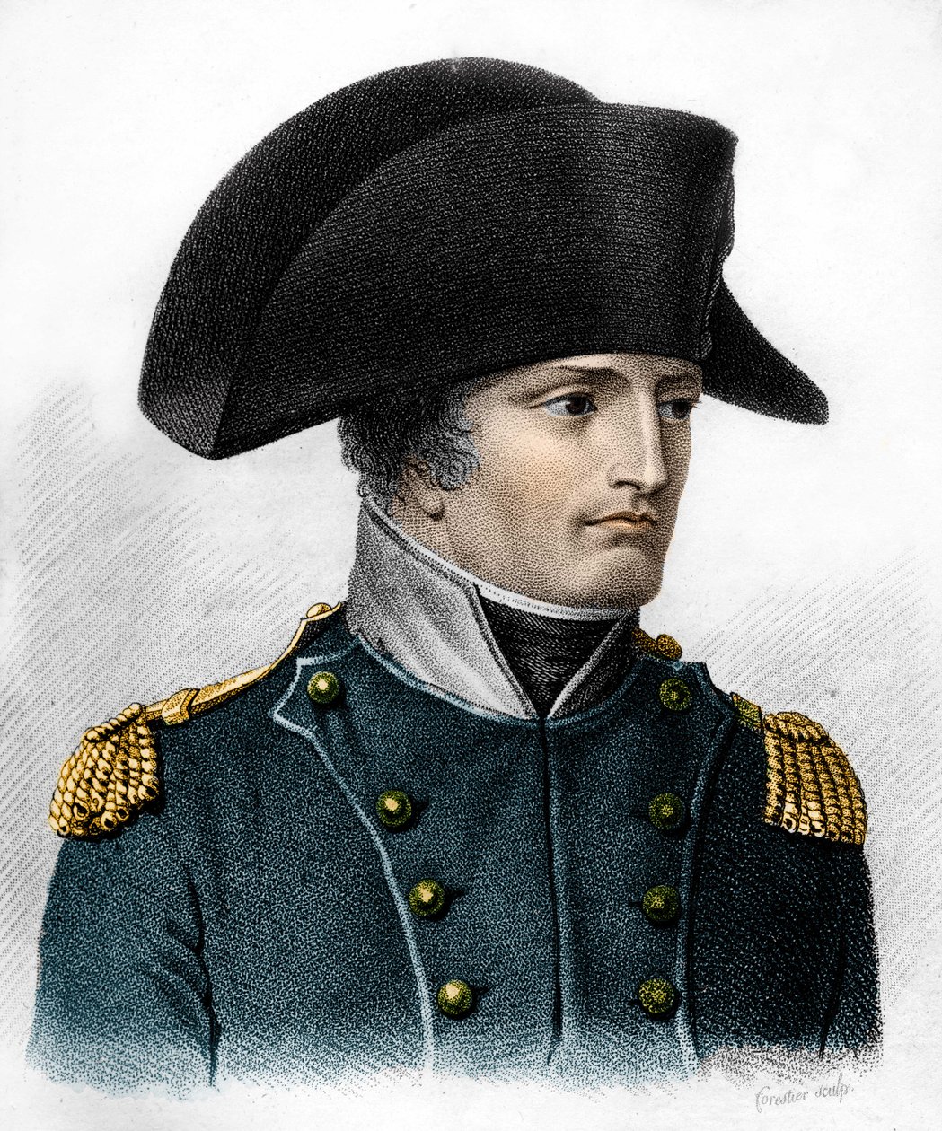 Portret Napoleona w czasie bitwy pod Austerlitz (1805) - w „Portretach generałów francuskich po zwycięstwach i podbojach Francuzów”. Grób Ambroise Tardieu w 1818 r. Kolekcja Stella. autorstwa Ambroise Tardieu