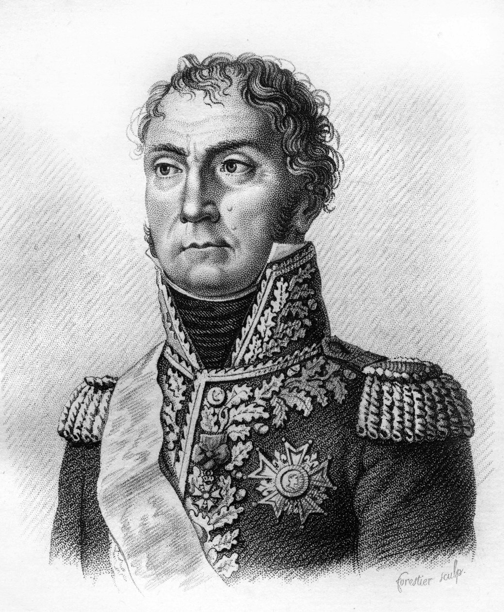 portret generała Josepha SOUHAMA 1760-1837.- w „Portrety generałów francuskich po zwycięstwach i podbojach Francuzów”. Grawerowane przez Ambroise Tardieu w 1818 roku. Kolekcja Stella. autorstwa Ambroise Tardieu