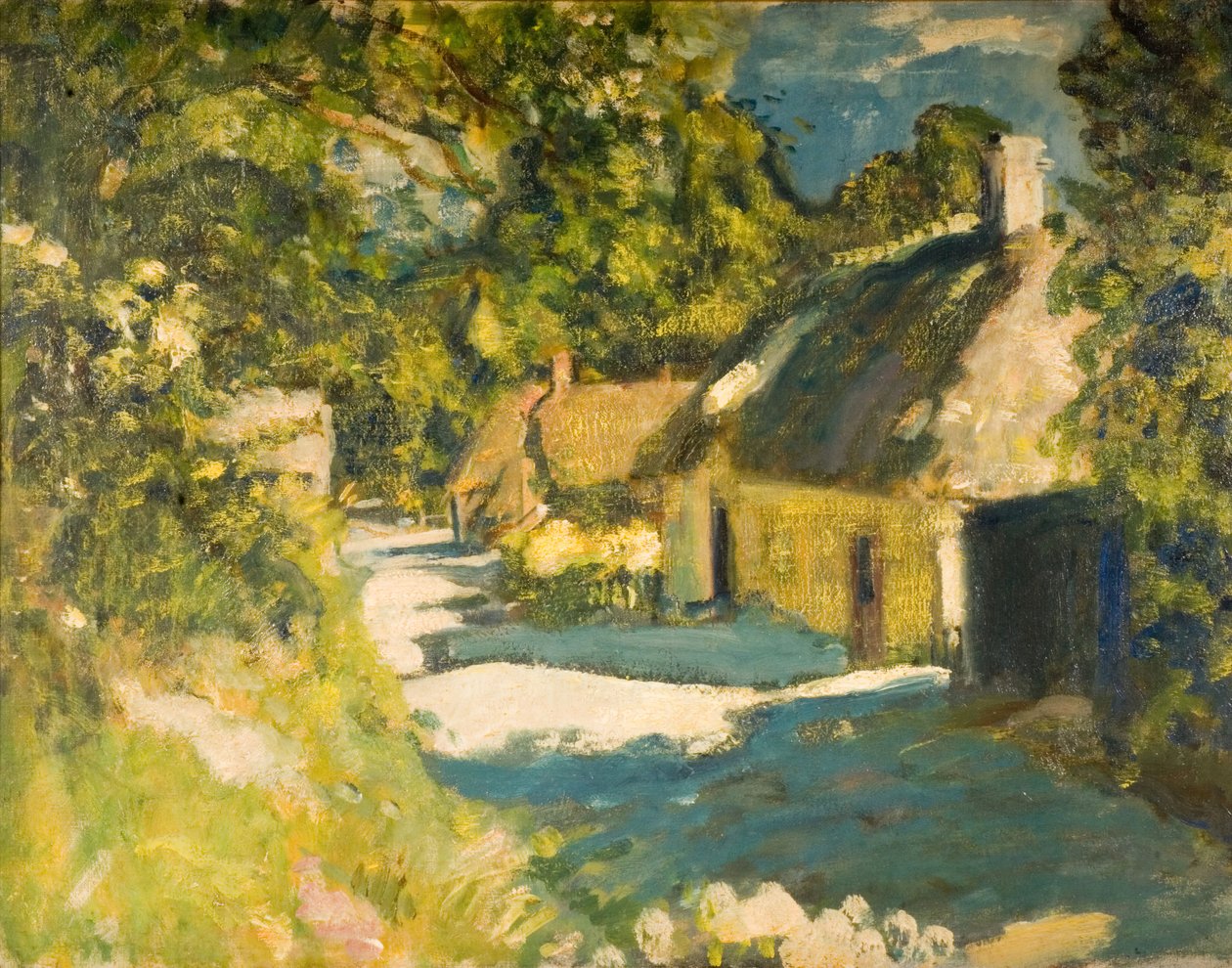 Domki w Aldbourne, 1915. autorstwa Ambrose McEvoy