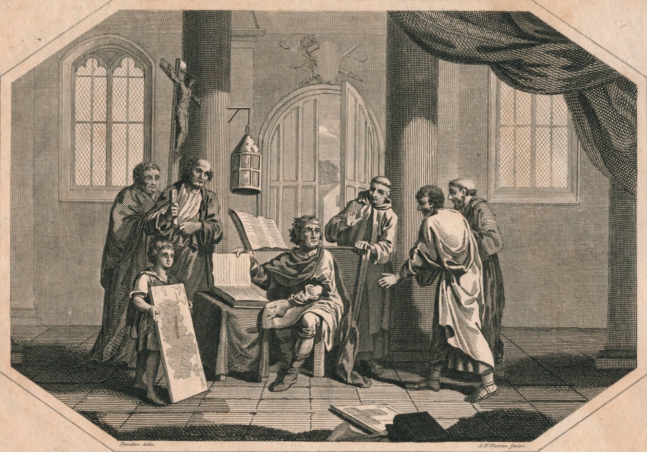 Podział Anglii na Hrabstwa, Setki i Tythings przez Alfreda Wielkiego, 1808 autorstwa Ambrose William Warren