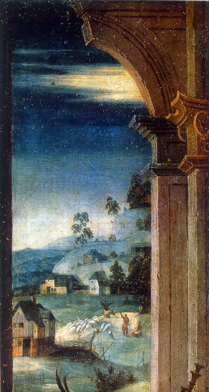 Narodzenia (olej na drewnie) 1550 autorstwa Ambrosius Benson