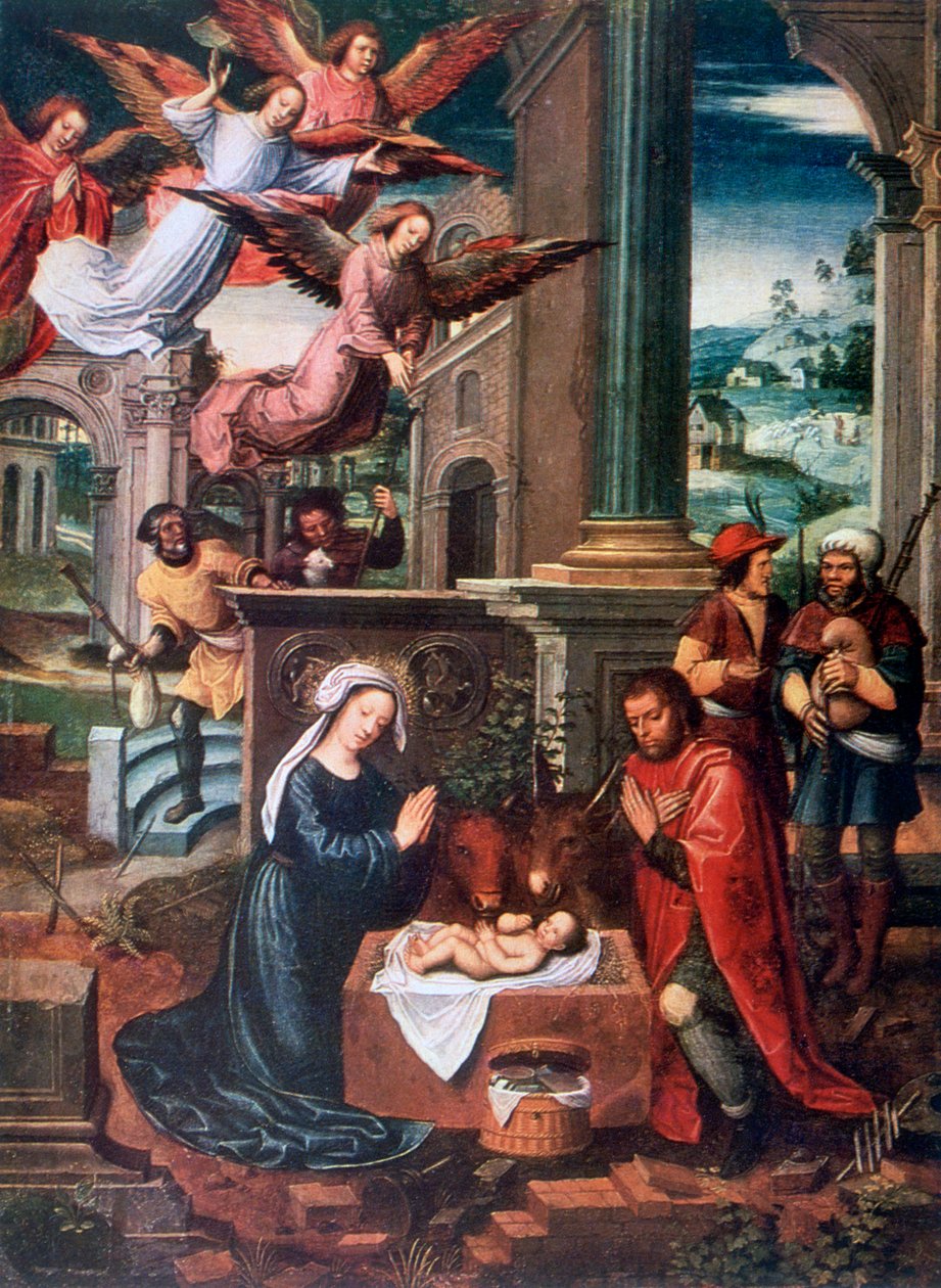 Narodzenia, ok. 1500-1550 autorstwa Ambrosius Benson