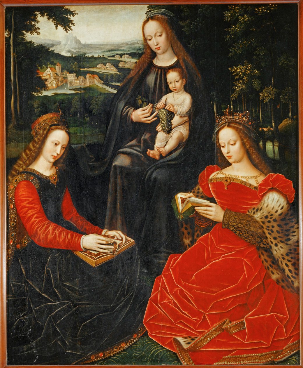 Dziewica z Dzieciątkiem ze świętą Katarzyną i świętą Barbarą ... autorstwa Ambrosius Benson
