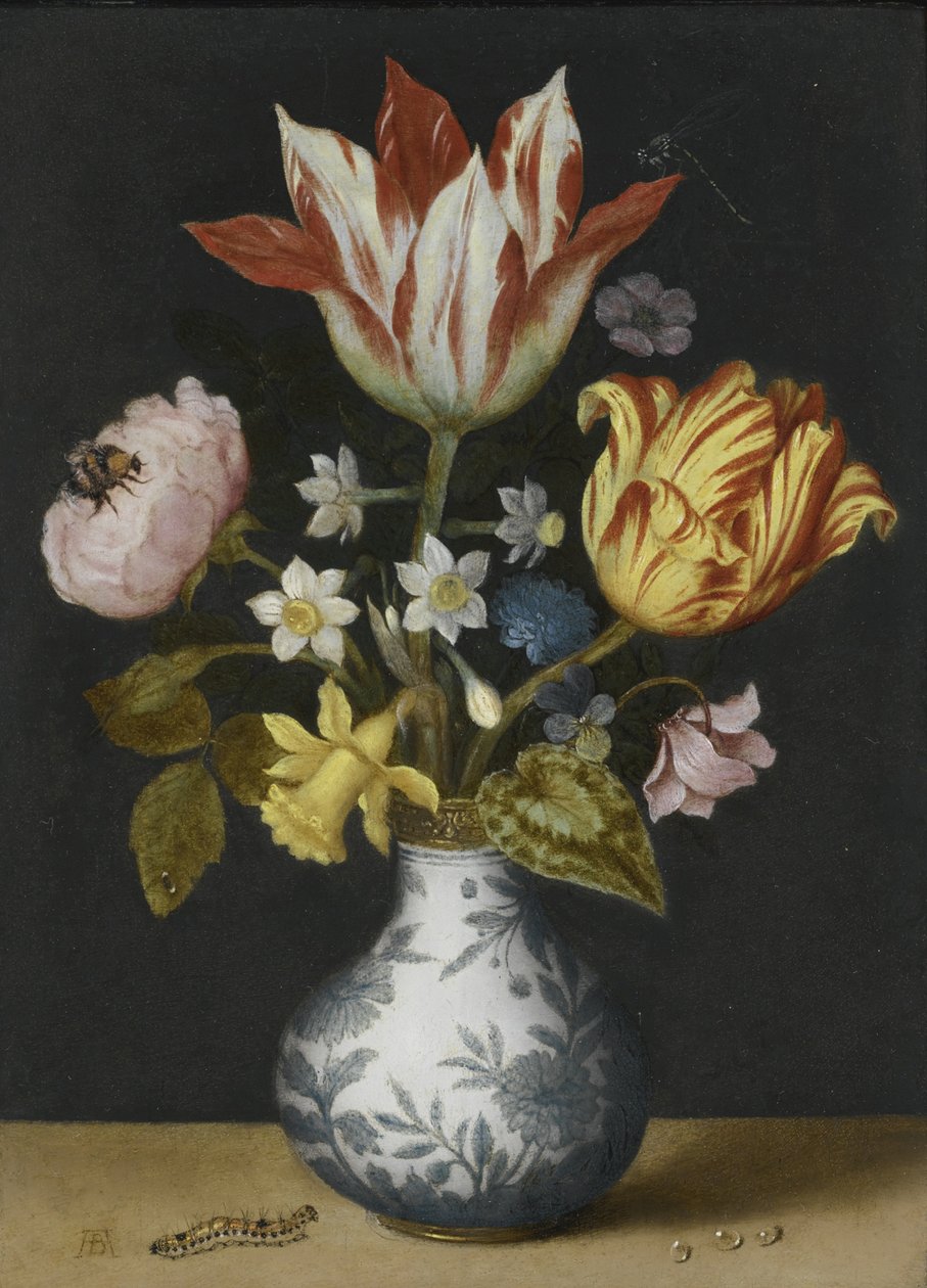 Martwa natura z kwiatami w wazonie Wan-Li autorstwa Ambrosius Bosschaert the Elder