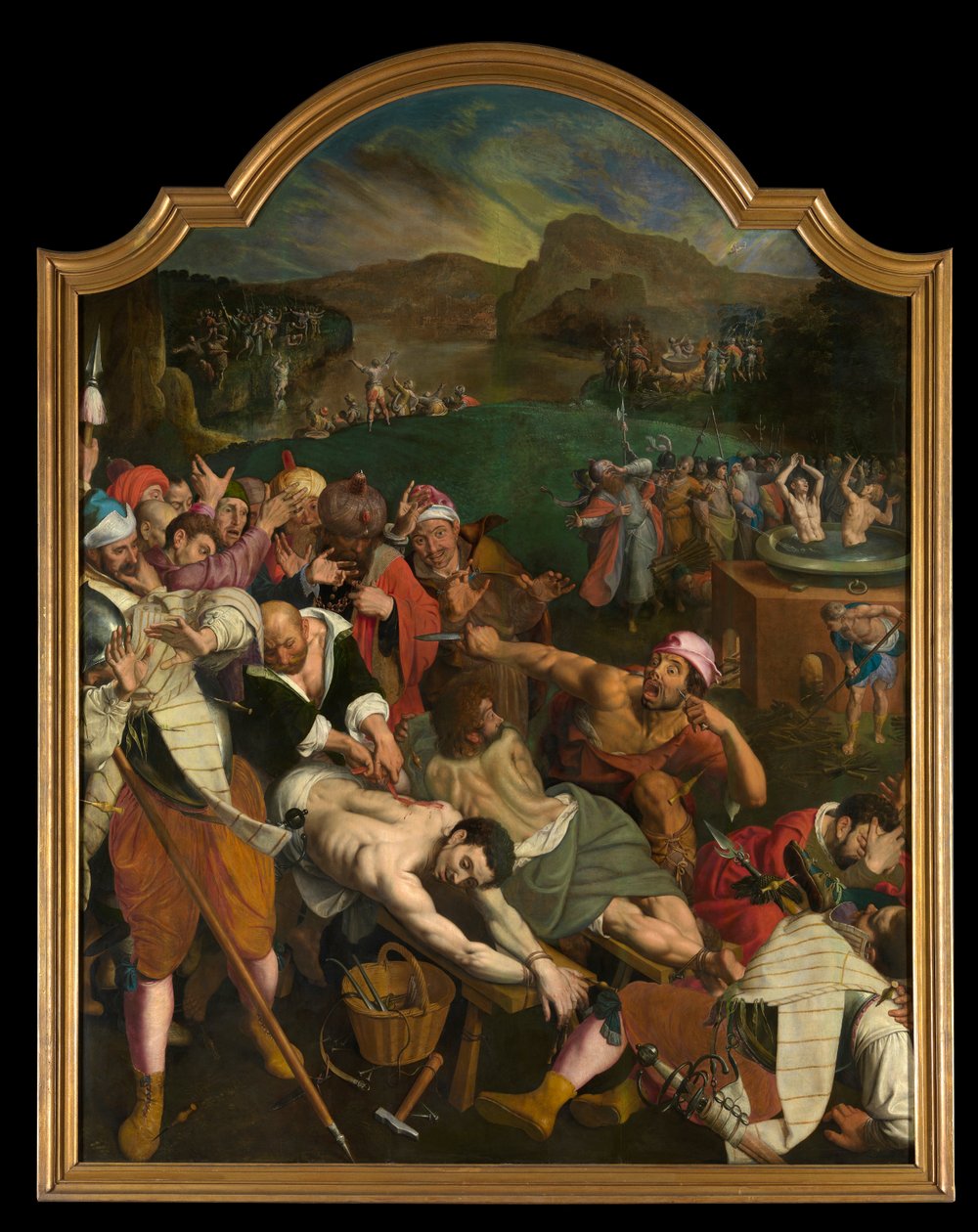 Męczeństwo świętych Kryspina i Kryspiniana (olej na desce) autorstwa Ambrosius the Elder Francken or Franck