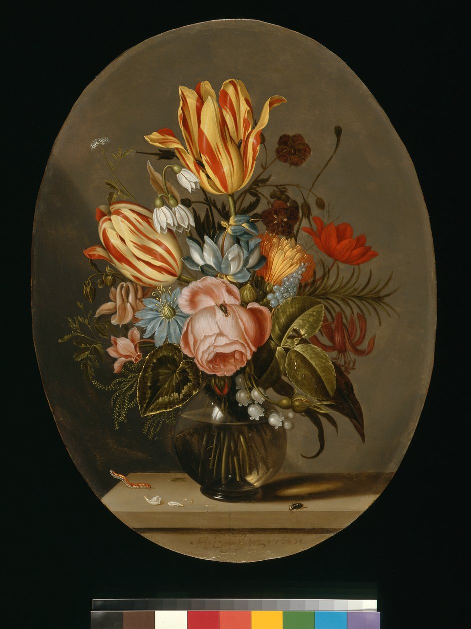 Wazon z kwiatami, ok. 1633 (olej na płótnie) autorstwa Ambrosius the Younger Bosschaert