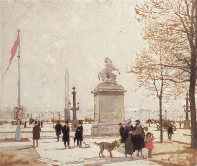 Jesień na Polach Elizejskich autorstwa Amédée Julien Marcel Clément