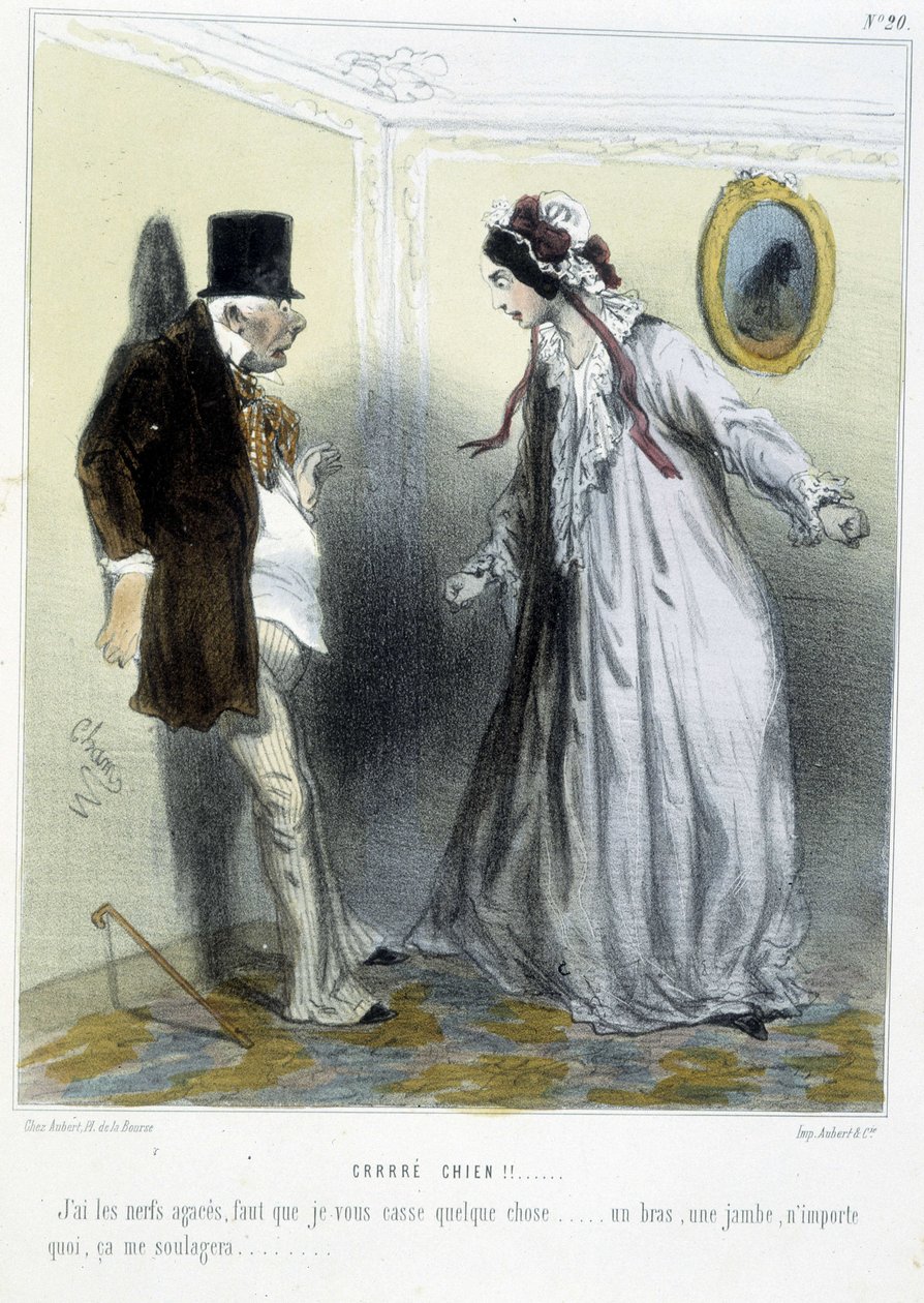 Crrré chien! - w „” Madeleines ”” Cham, v.1870-1880 autorstwa Amédée de Noé