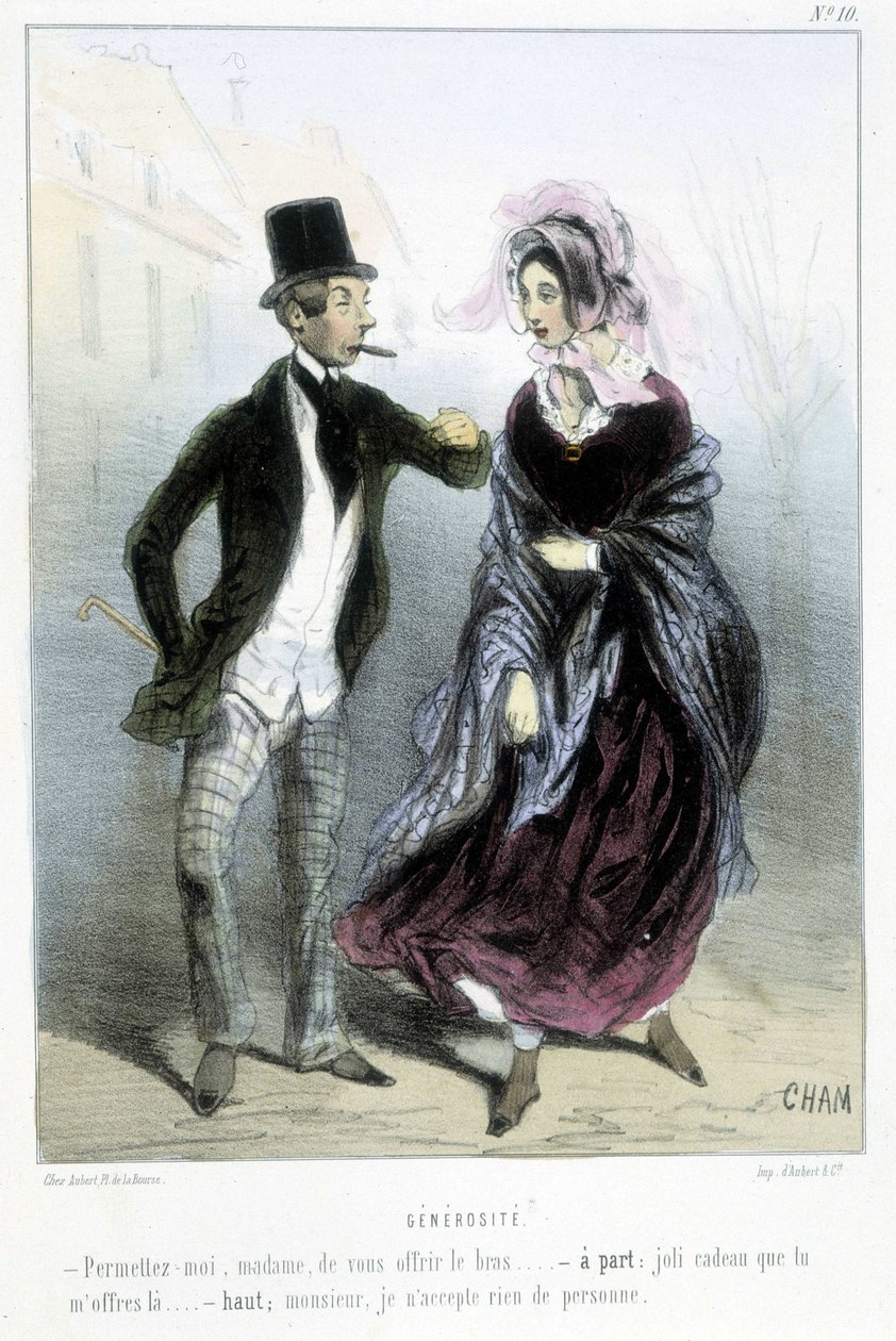 Hojność - w „Madelinach” Chama, v.1870-1880 autorstwa Amédée de Noé