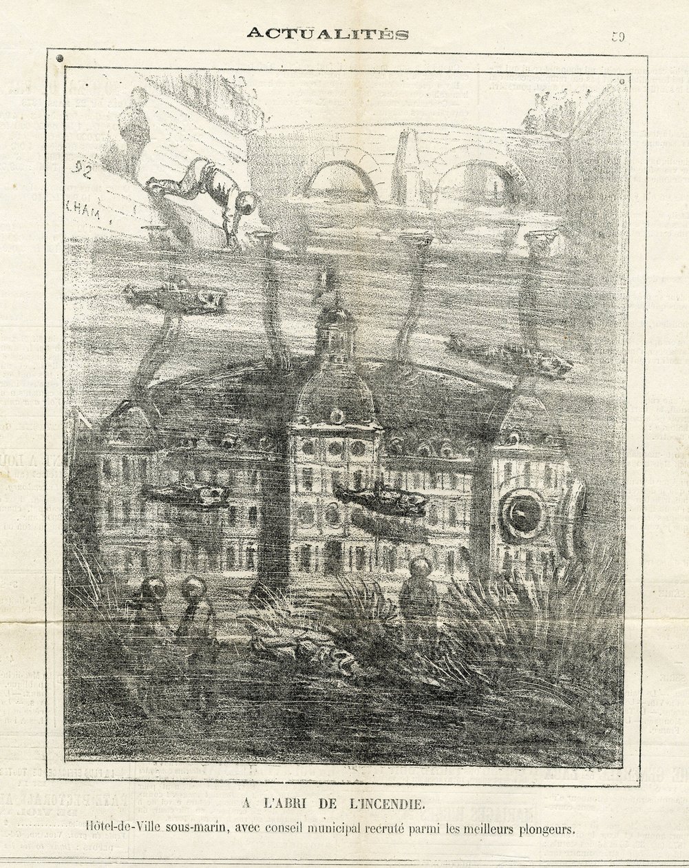 Ilustracja Chama (1819-1879) w Le Charivari autorstwa Amédée de Noé