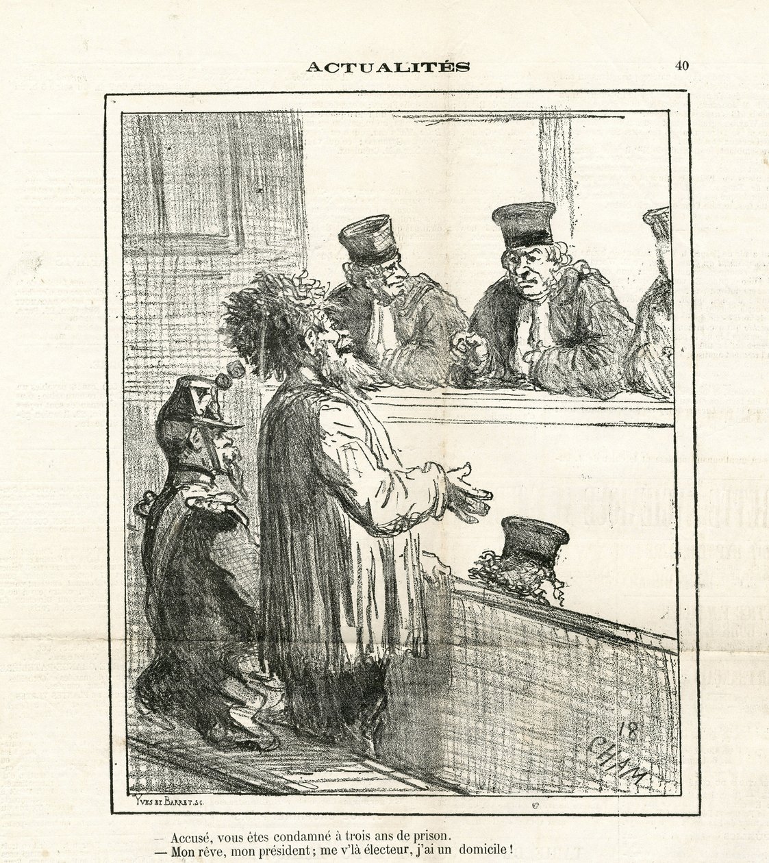 Ilustracja Chama (1819-1879) w Le Charivari autorstwa Amédée de Noé