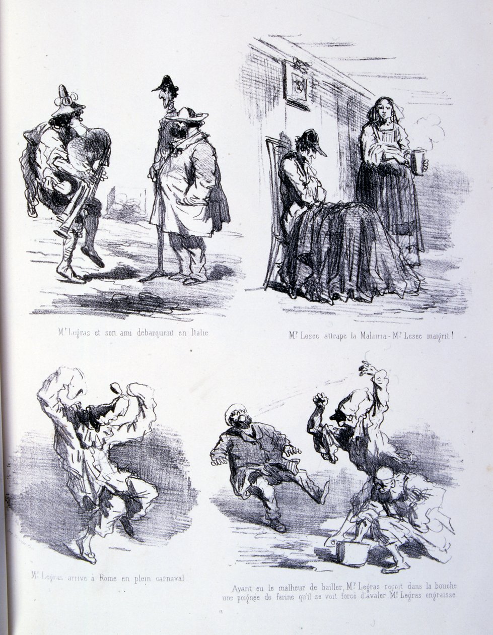ilustracja do Sztuki tuczu i odchudzania autorstwa Amédée de Noé