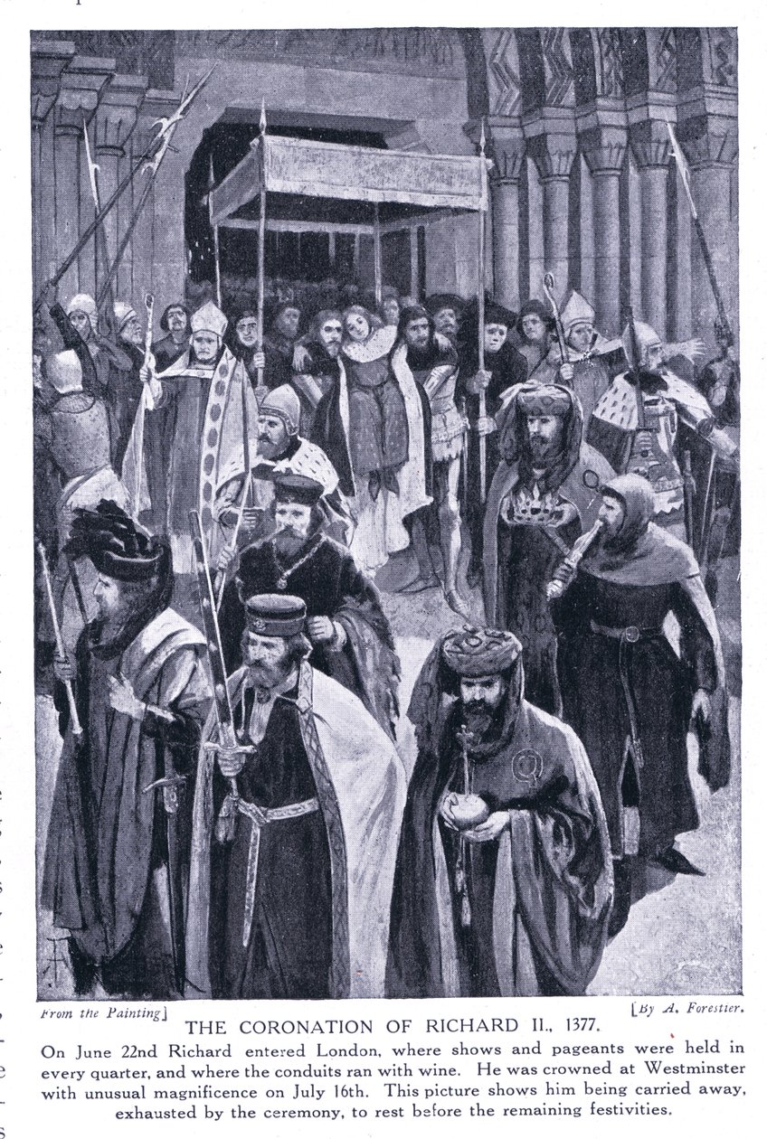 Koronacja Ryszarda II AD1377, 1920 autorstwa Amedee Forestier