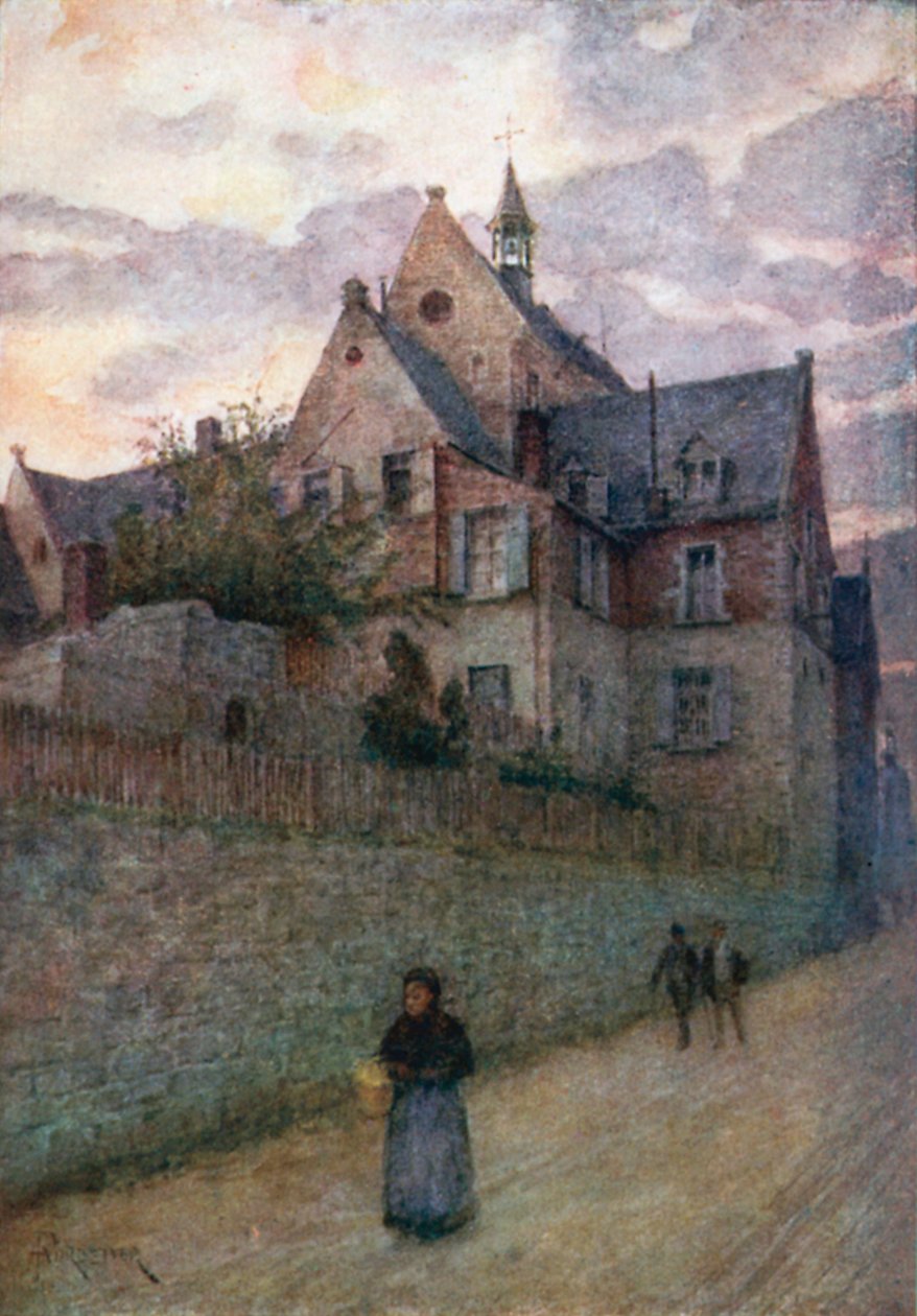 Szpital, Dinant (druk kolorowy) autorstwa Amedee (after) Forestier