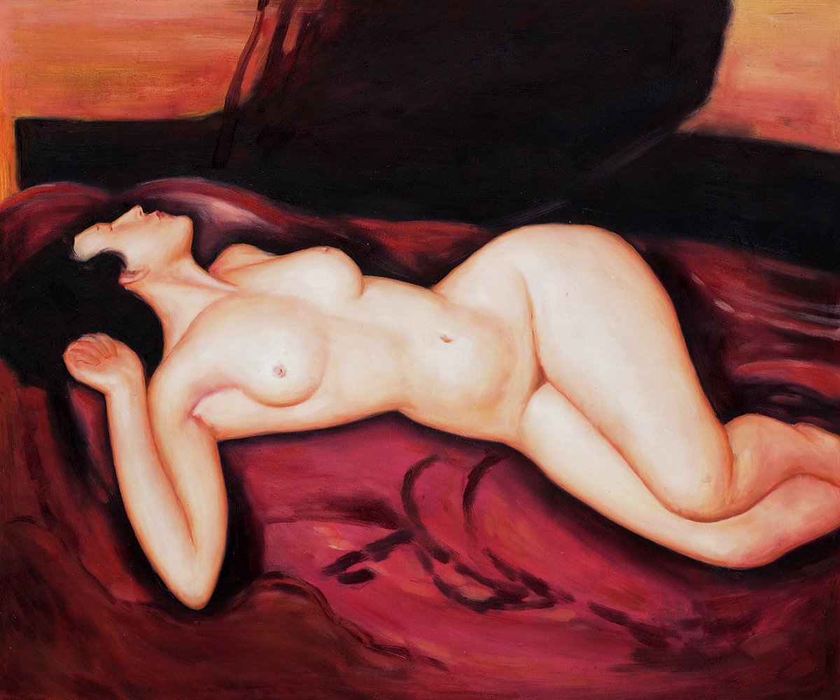 Akt leżący na plecach autorstwa Amedeo Modigliani