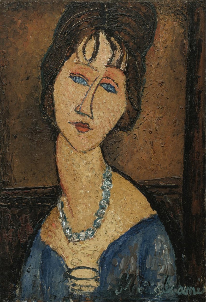 Portret Jeanne Hébuterne z naszyjnikiem autorstwa Amedeo Modigliani