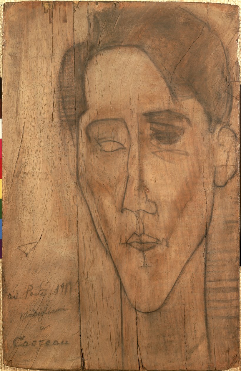 Portret Jeana Cocteau (1889-1963) 1917 (ołówek na desce) autorstwa Amedeo Modigliani