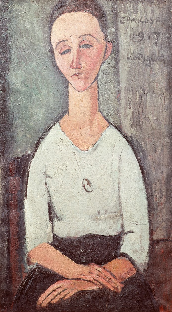 Portret madame Chakowskiej, 1917 autorstwa Amedeo Modigliani