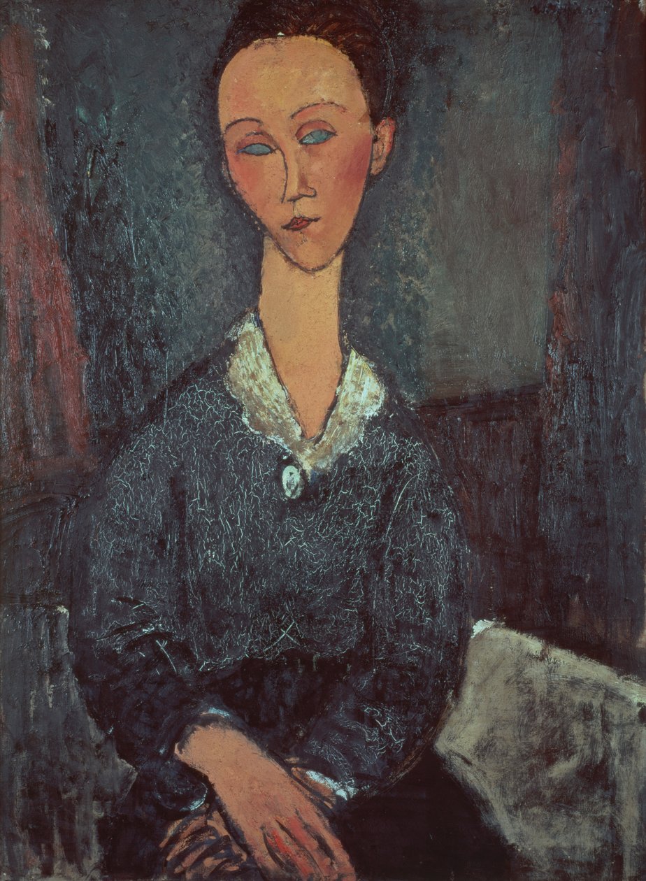 Portret kobiety z białym kołnierzykiem autorstwa Amedeo Modigliani