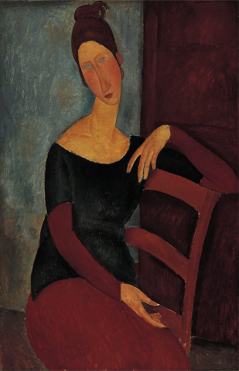 Portret żony artysty — Jeanne Hebuterne. autorstwa Amedeo Modigliani