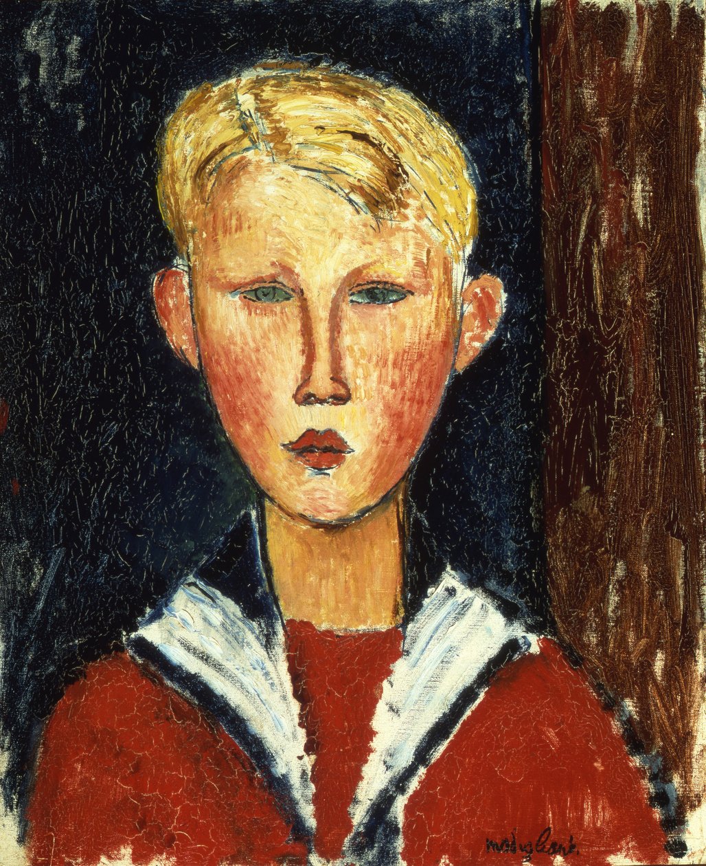 Niebieskooki chłopiec, 1916 autorstwa Amedeo Modigliani