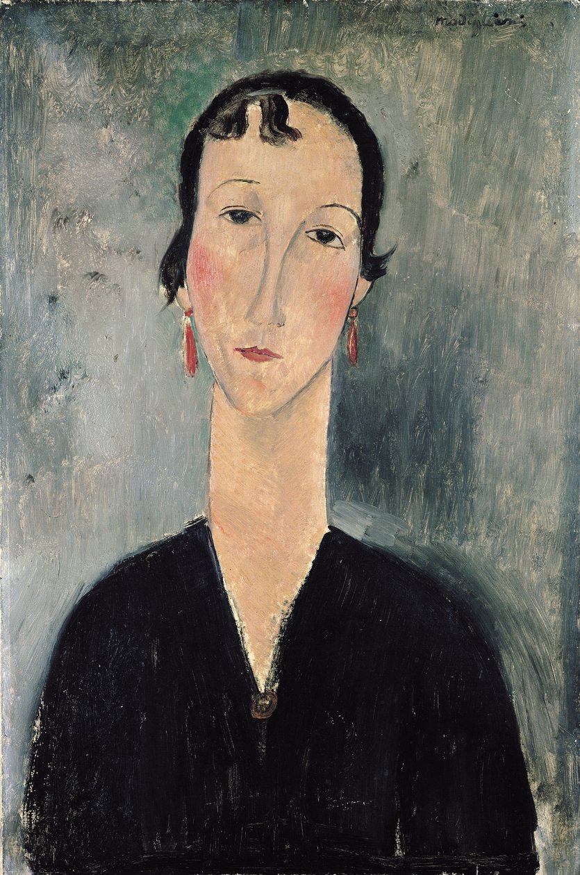 Kobieta z kolczykami autorstwa Amedeo Modigliani
