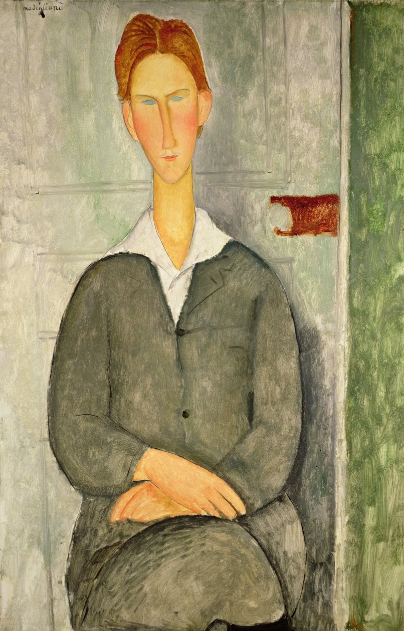 Młody chłopak z rudymi włosami, 1906 autorstwa Amedeo Modigliani
