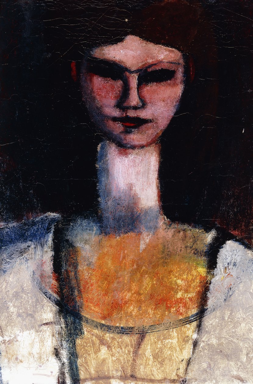 Popiersie młodej kobiety; Popiersie młodej kobiety, ok. 1910-11 autorstwa Amedeo Modigliani