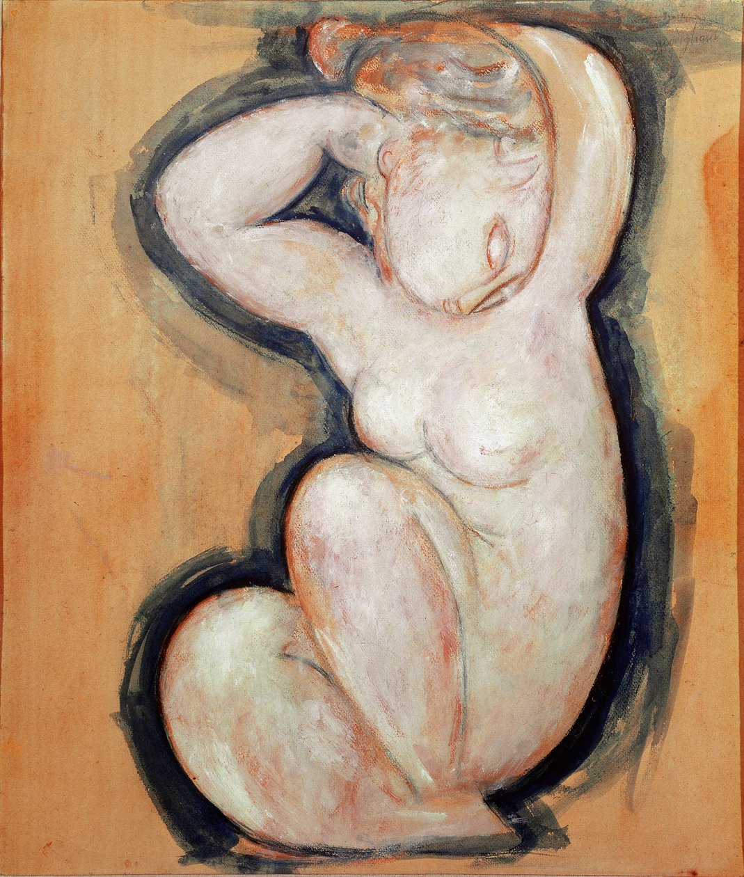 Kariatyda. Obraz Amedeo MOGILIANI (1884-1920) autorstwa Amedeo Modigliani