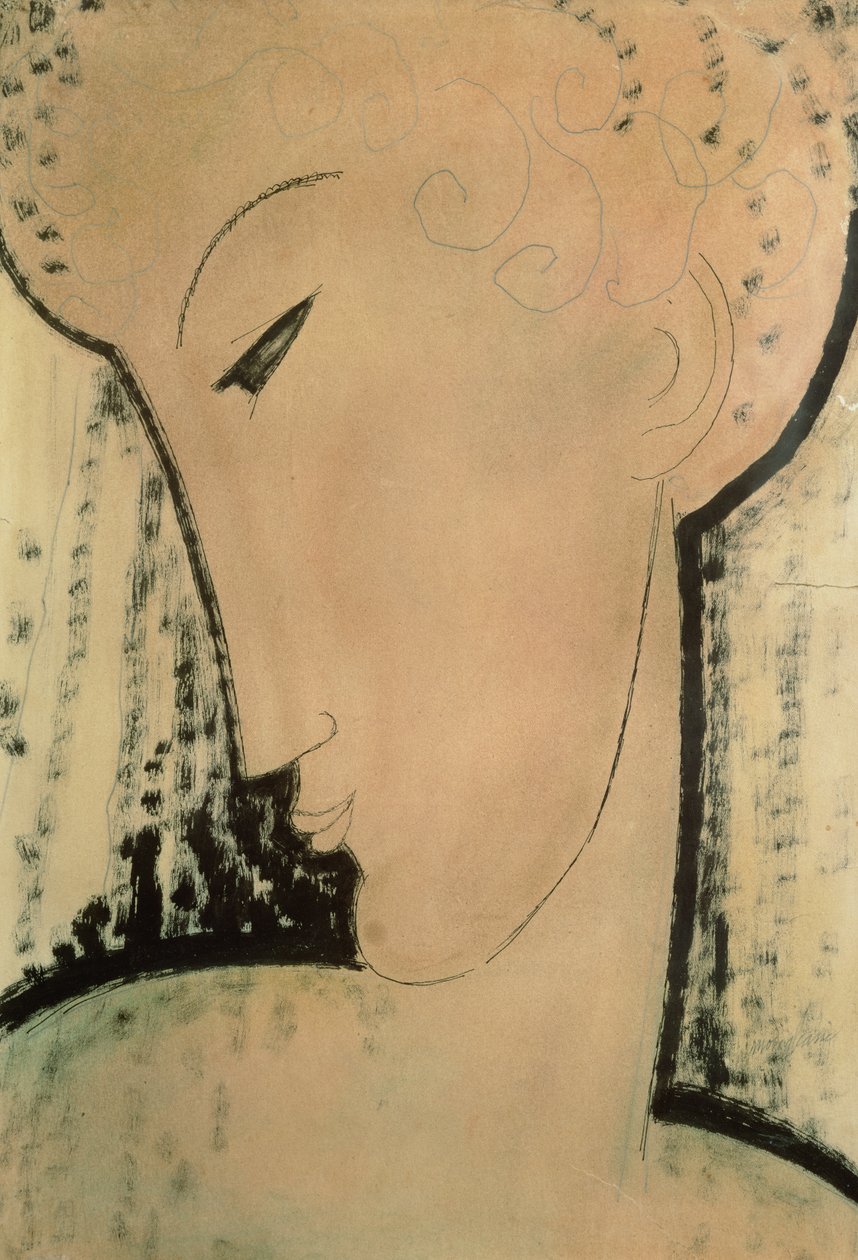 Głowa kobiety autorstwa Amedeo Modigliani