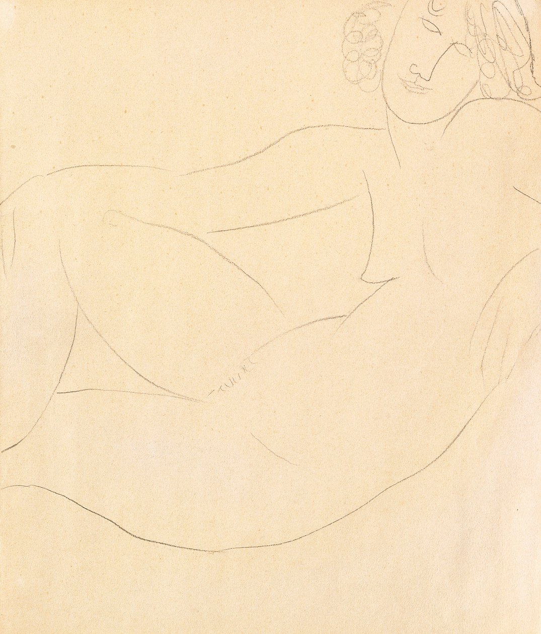 Naga kobieta pochylona, ​​1918 autorstwa Amedeo Modigliani