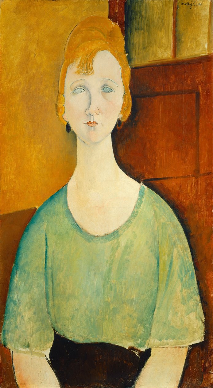 Dziewczyna w zielonej bluzce autorstwa Amedeo Modigliani