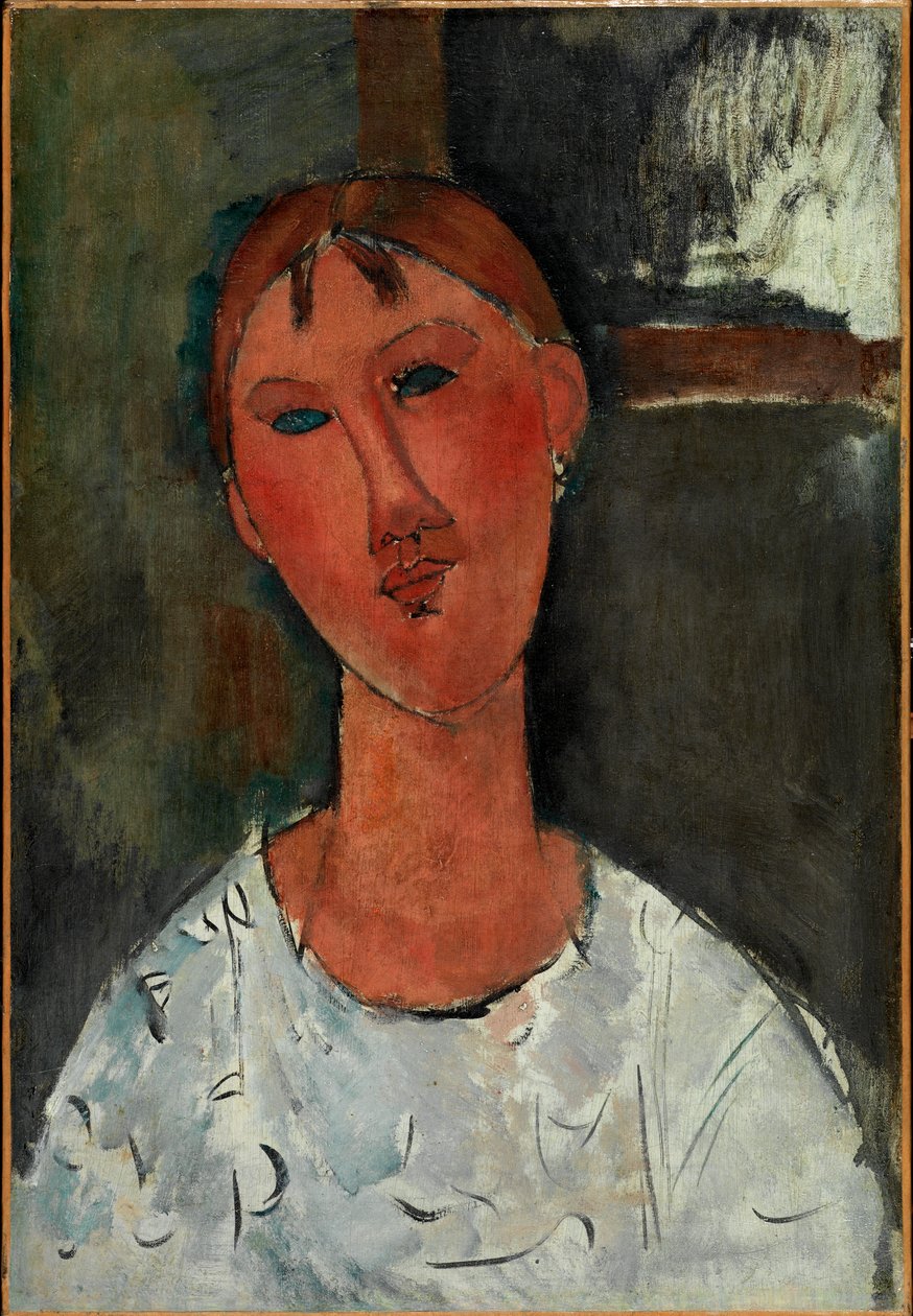 Dziewczyna w białej bluzce, ok. 1915 (olej na płótnie) autorstwa Amedeo Modigliani