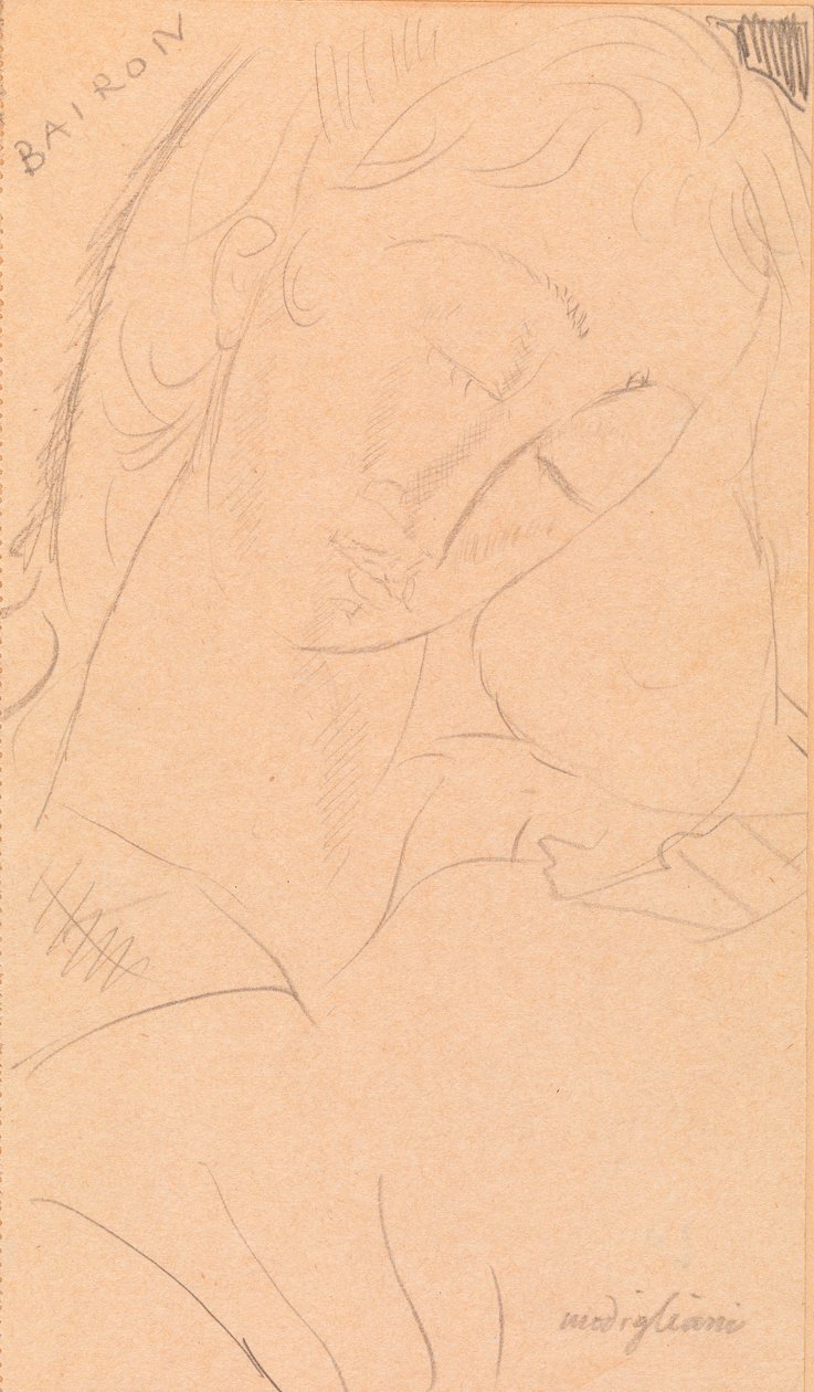Głowa - Bairon autorstwa Amedeo Modigliani