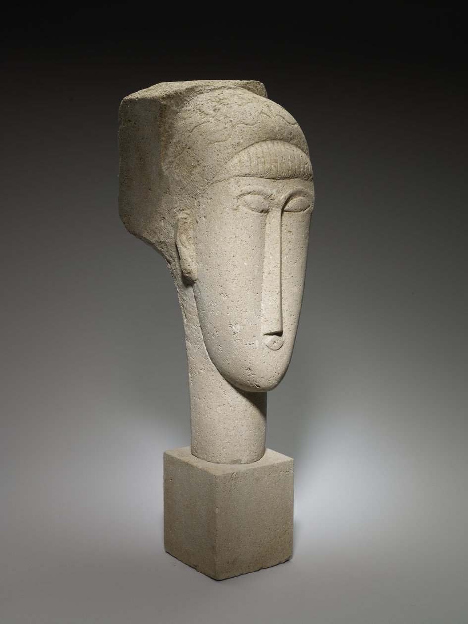 Głowa, 1911-12 (wapień) autorstwa Amedeo Modigliani